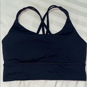 LULULEMON black long line sport bra